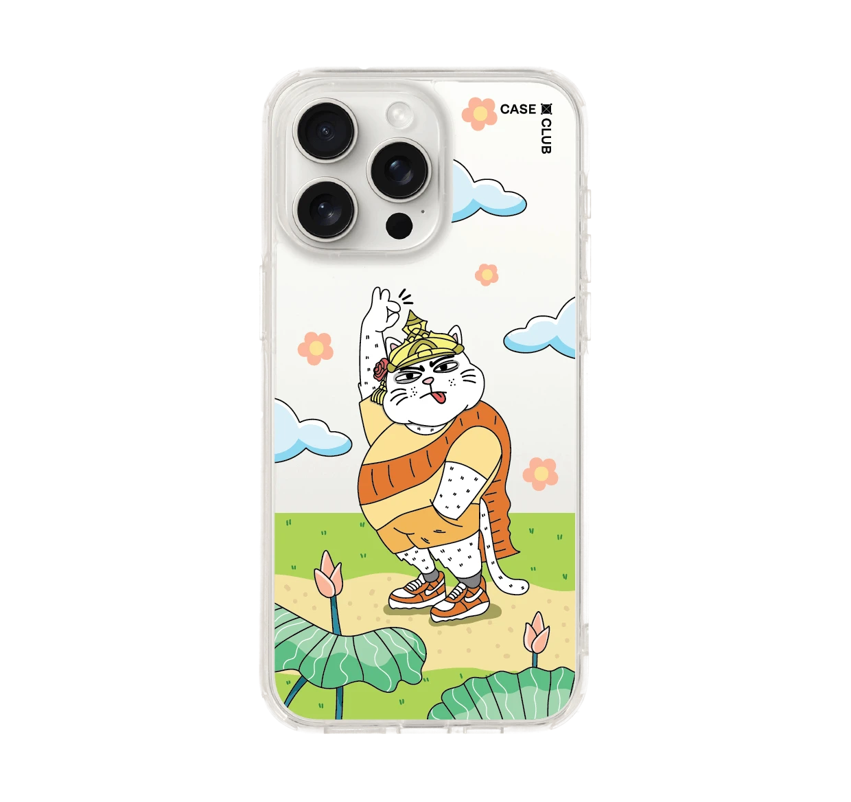 iphone 15 pro max clear case guardian angel cat